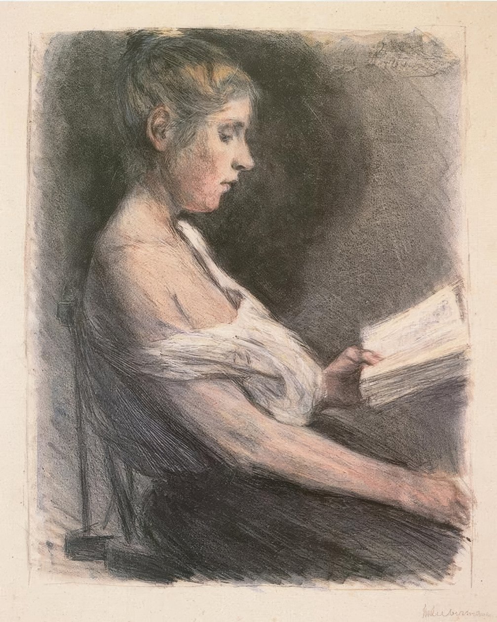 czytająca dziewczyna autorstwa Max Liebermann