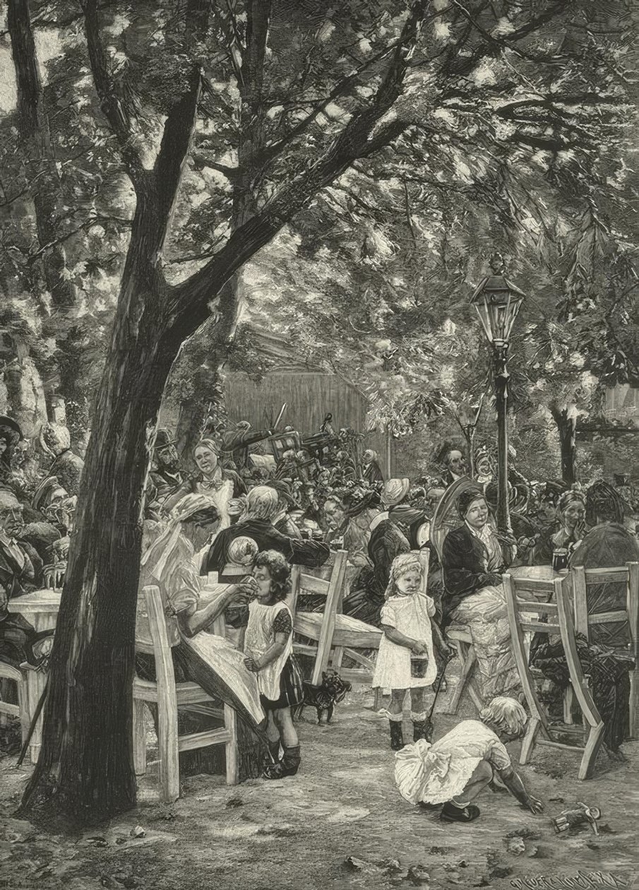 Liebermann, koncert w ogródku piwnym autorstwa Max Liebermann