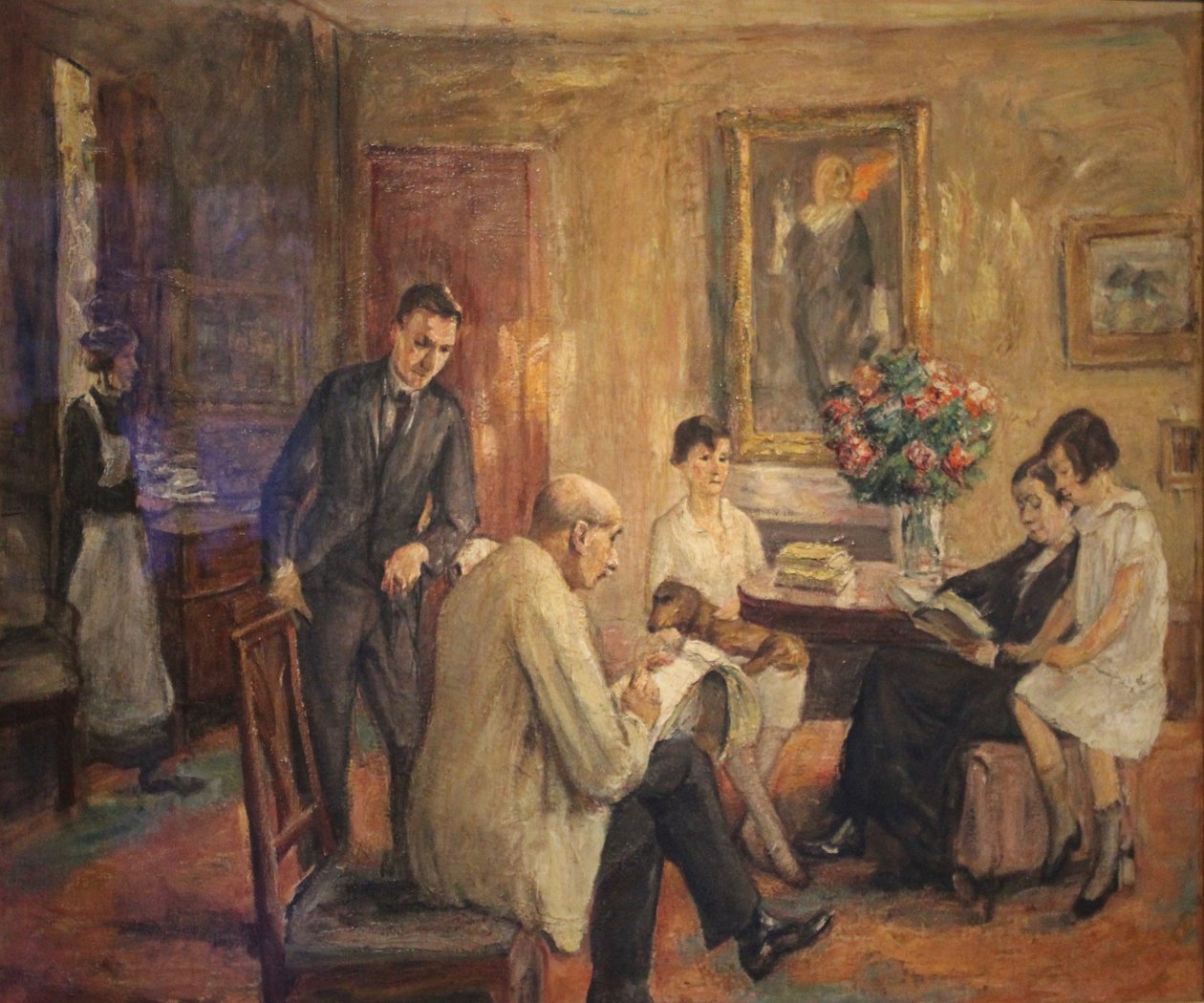 Rodzina Liebermannów. Artysta szkicuje w kręgu swojej rodziny autorstwa Max Liebermann