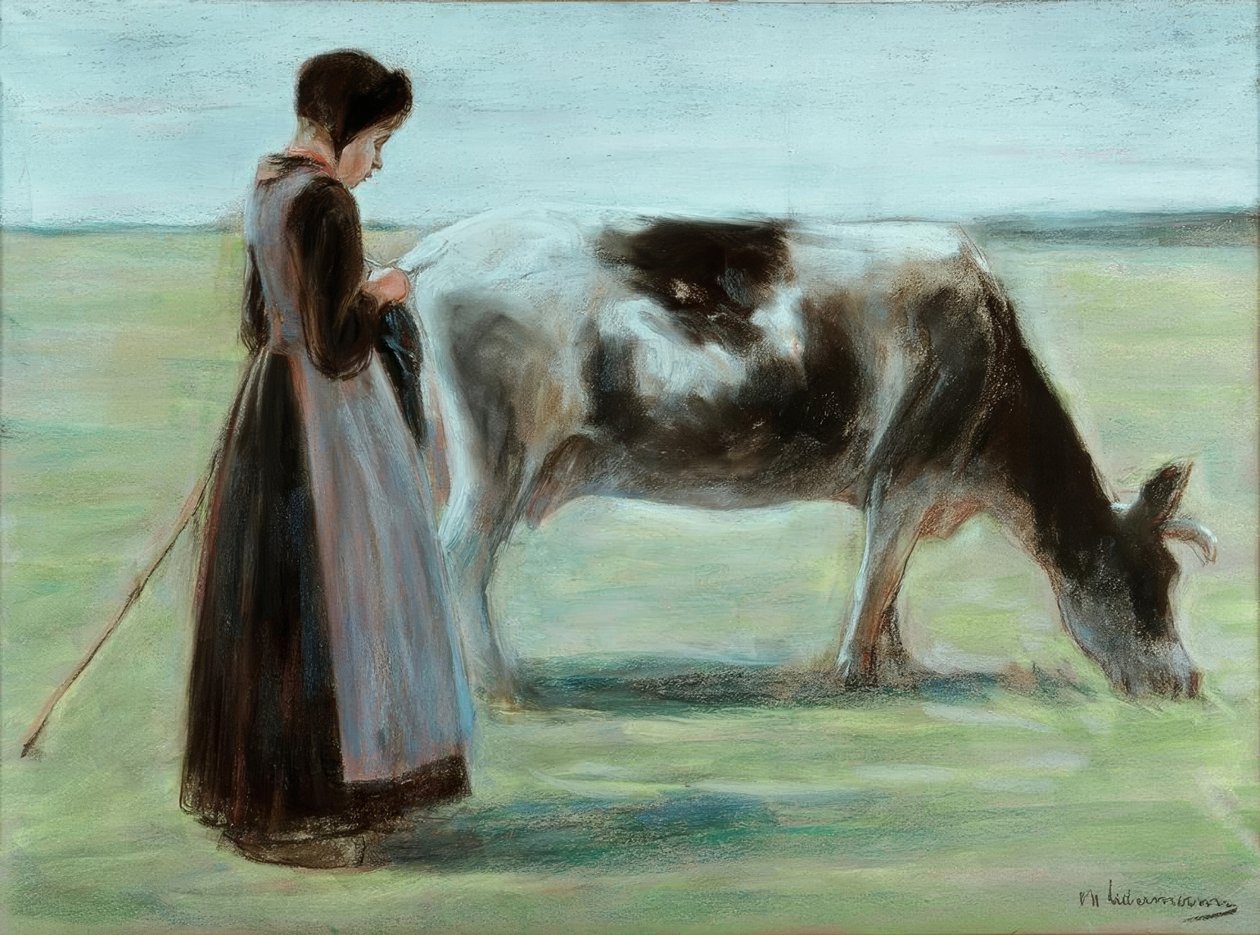 Dziewczyna z krową autorstwa Max Liebermann