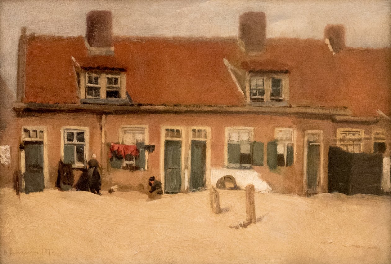 Max Liebermann, Stare domy w Scheveningen, 1897, MGS-20160312-001 autorstwa Max Liebermann