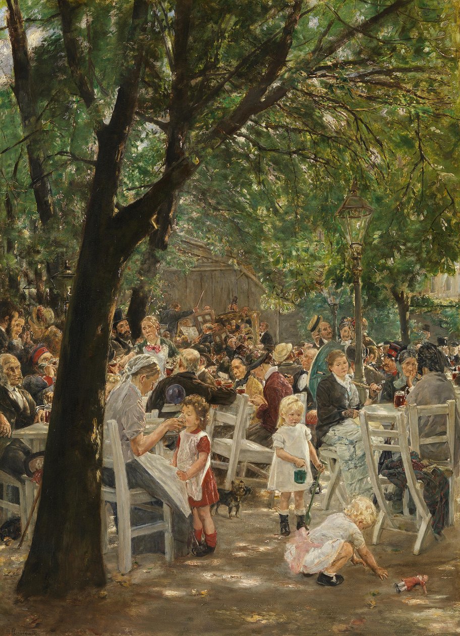 Monachijski ogródek piwny autorstwa Max Liebermann