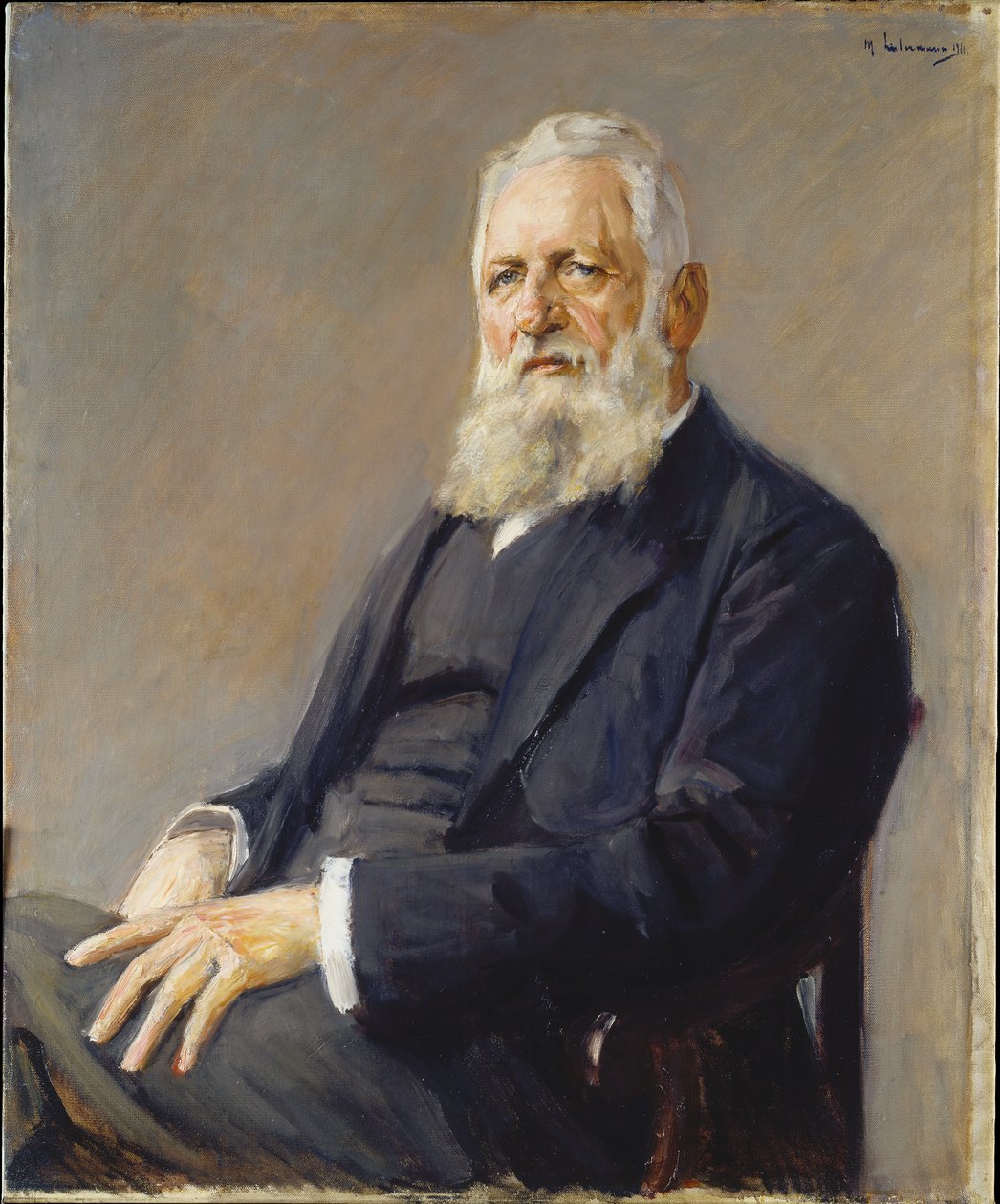 Portret Franza Adickesa, burmistrza Frankfurtu autorstwa Max Liebermann
