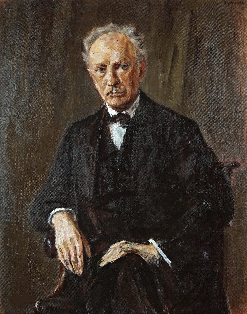 Portret kompozytora Richarda Georga Straussa 1864-1949, 1918. autorstwa Max Liebermann