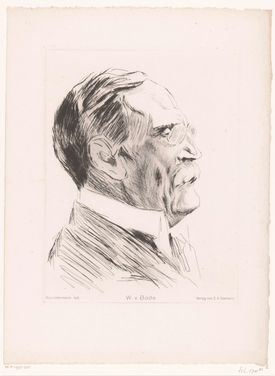 Portret Wilhelma von Bode W.v.Bode (tytuł na obiekcie) autorstwa Max Liebermann