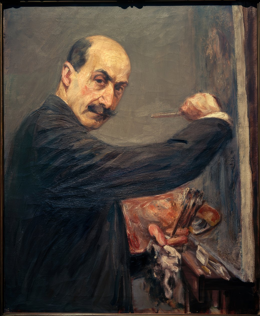 Autoportret przy sztalugach po prawej stronie autorstwa Max Liebermann