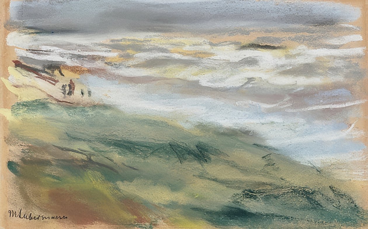 Wózki na plaży w Noordwijk autorstwa Max Liebermann