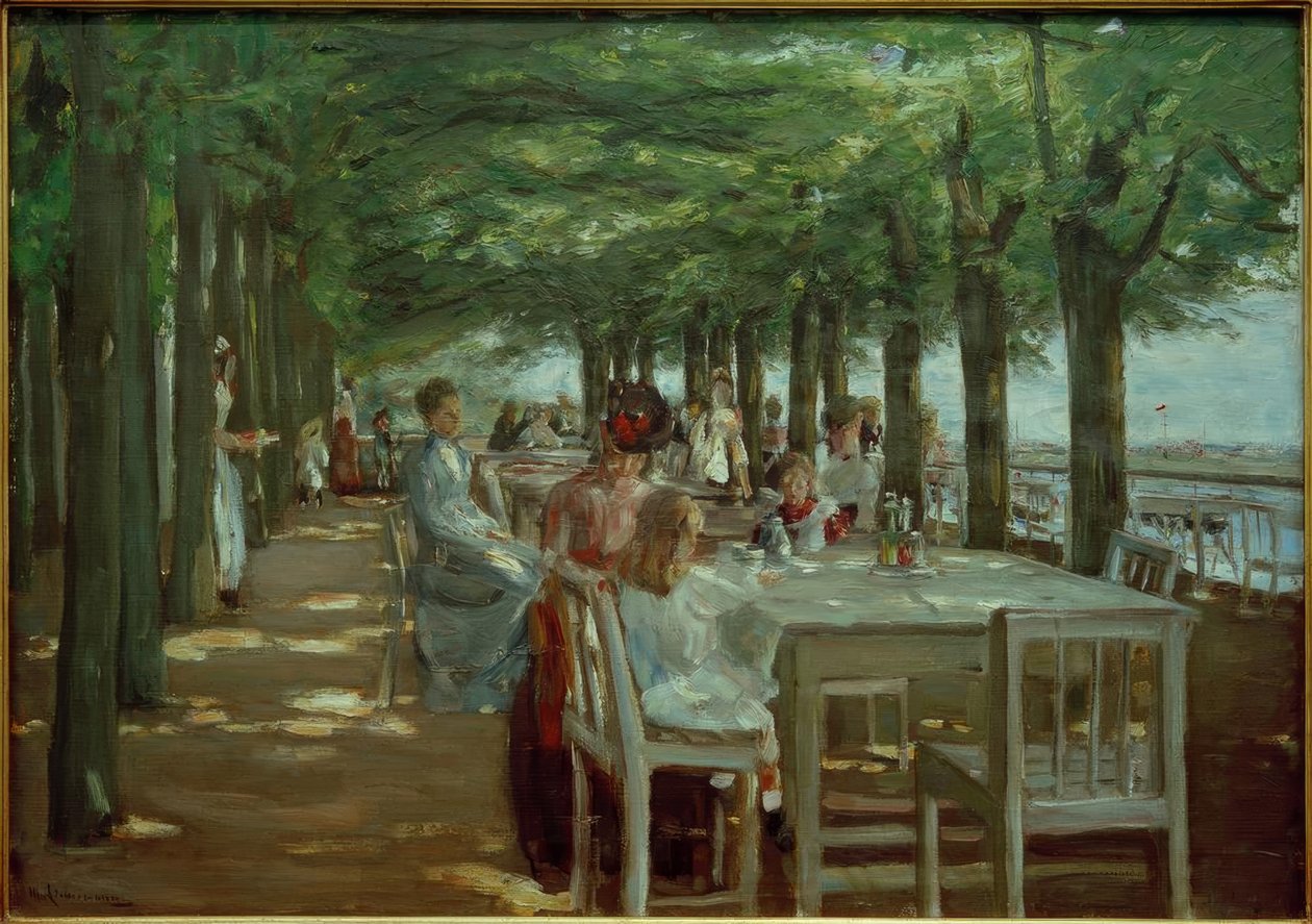 Taras w restauracji Jacob w Nienstedten nad Łabą autorstwa Max Liebermann