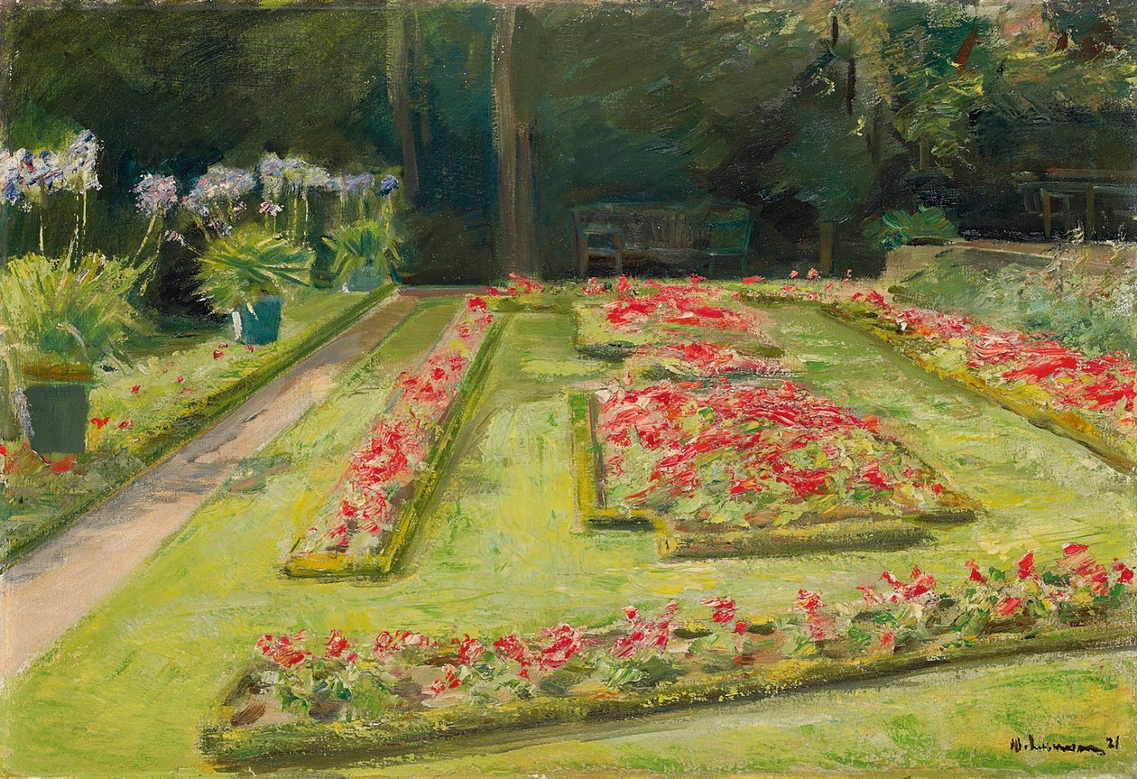 Taras kwiatowy w ogrodzie Wannsee, 1921 autorstwa Max Liebermann