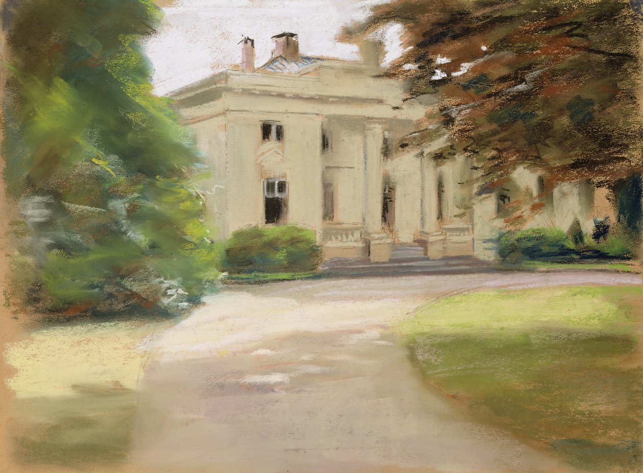 Dom wiejski Godeffroy w Hirschpark von Nienstedten nad Łabą, 1902 (pastel na papierze) autorstwa Max Liebermann