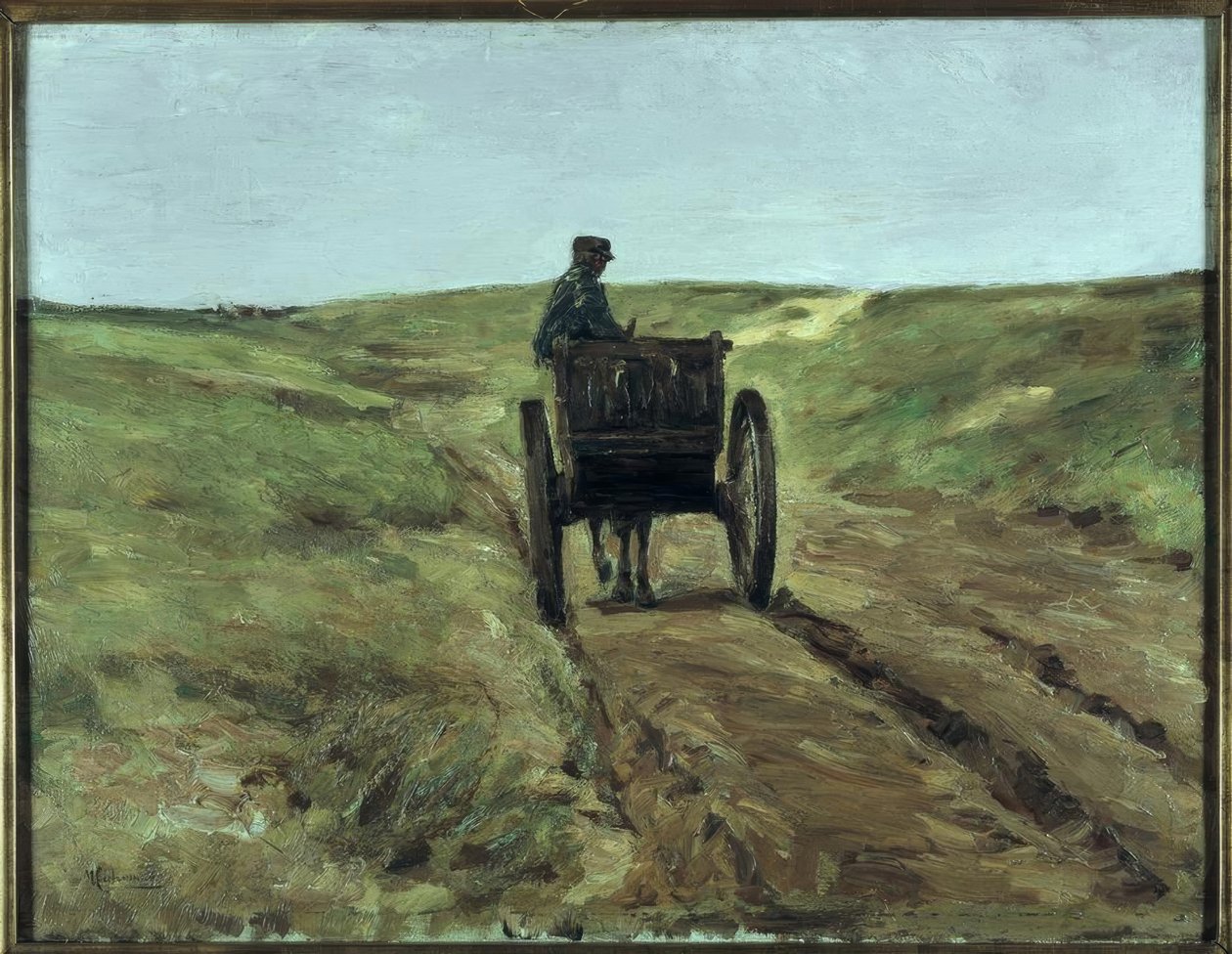 Samochód na wydmach w pobliżu Katwijk autorstwa Max Liebermann