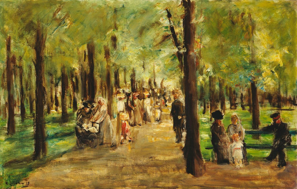 Wędrowcy w Tiergarten; Wędrowcy w Tiergarten, 1918 autorstwa Max Liebermann