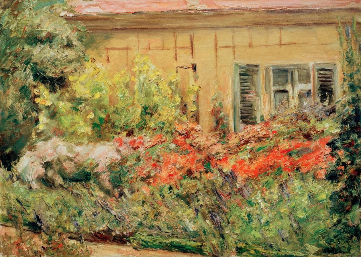 Ogród Wannsee. Kwitnące krzewy przy domu ogrodnika na północy autorstwa Max Liebermann