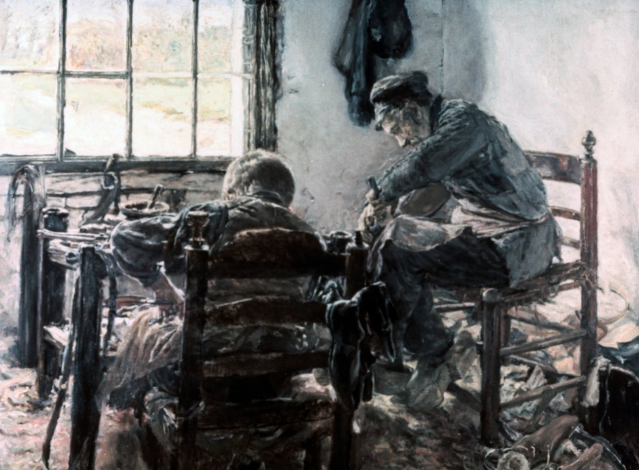 Warsztat szewca, 1881 autorstwa Max Liebermann