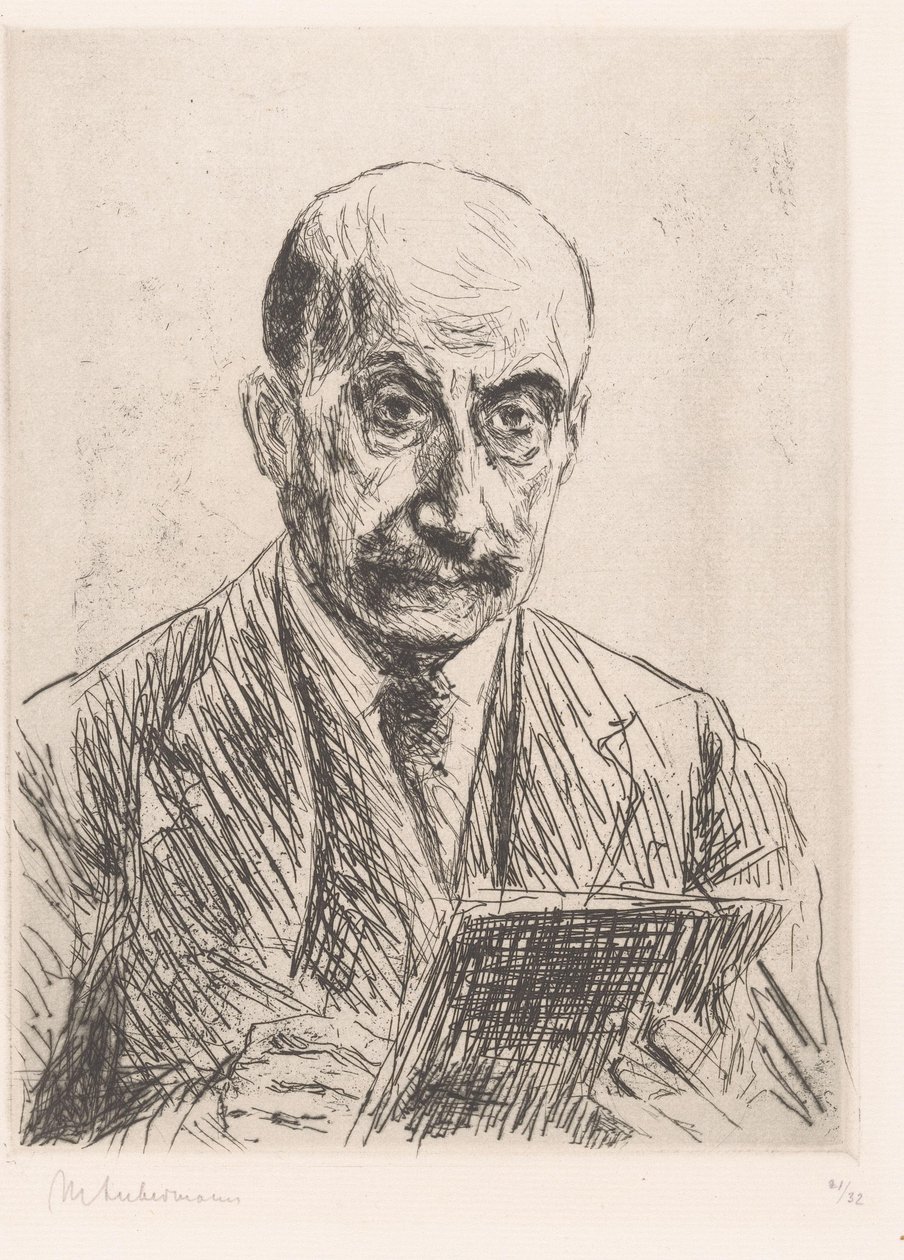 Autoportret Maxa Liebermanna rysującego autorstwa Max Liebermann