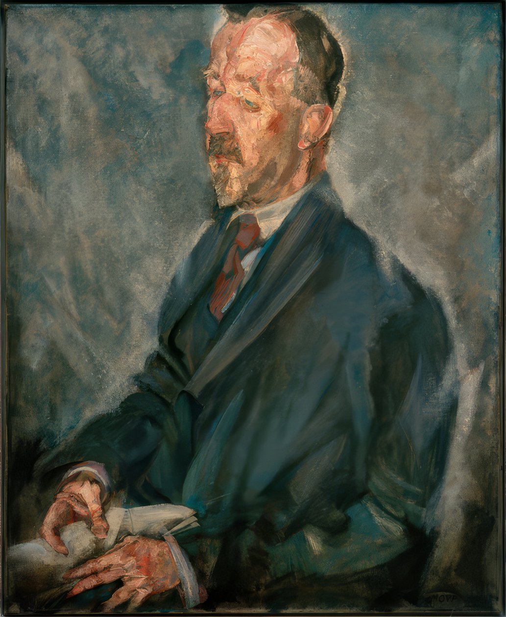 Max Oppenheimer, "Heinrich Mann" / Huile sur toile, 1912 r. autorstwa Max Oppenheimer