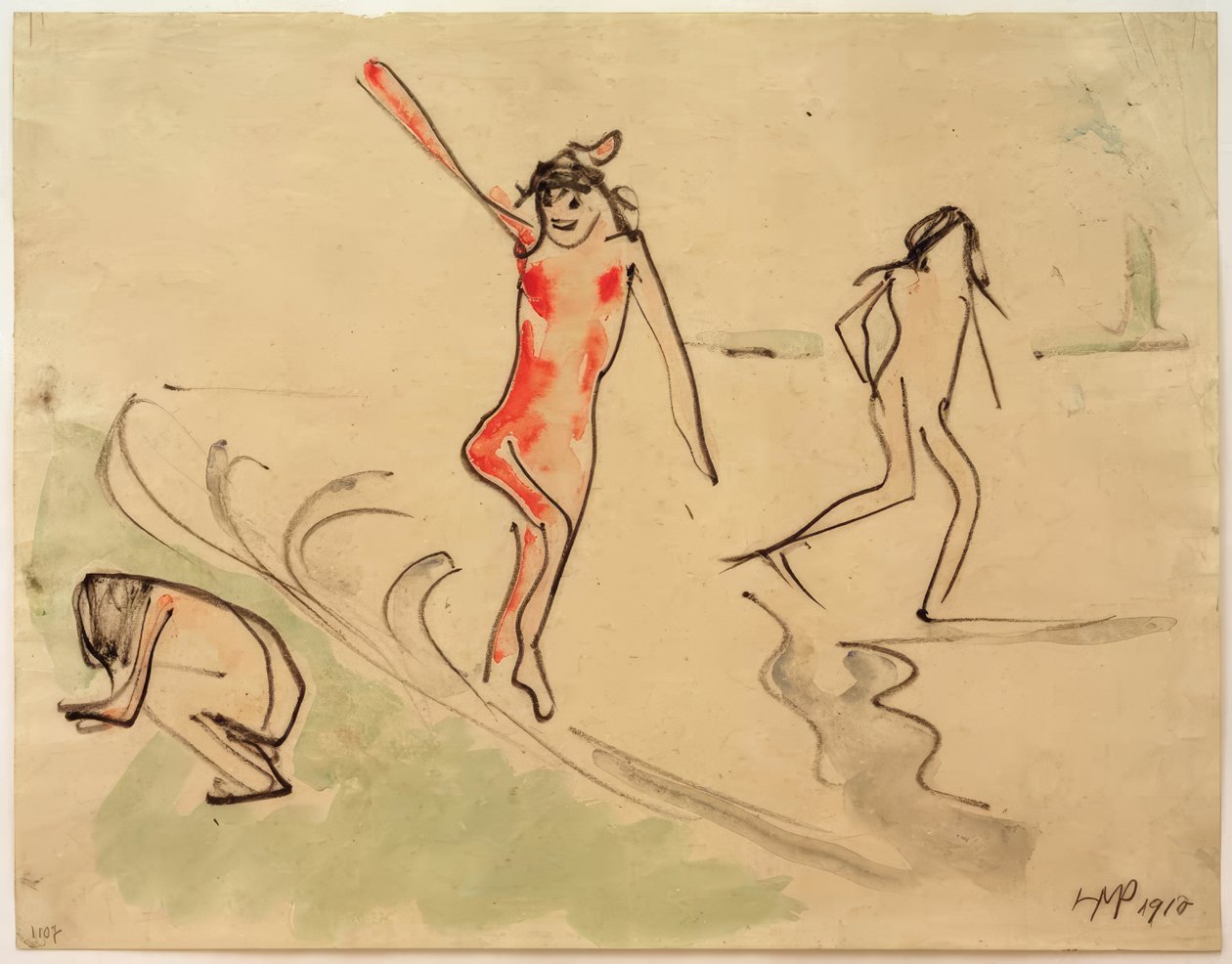 Nad brzegiem jeziora autorstwa Max Pechstein