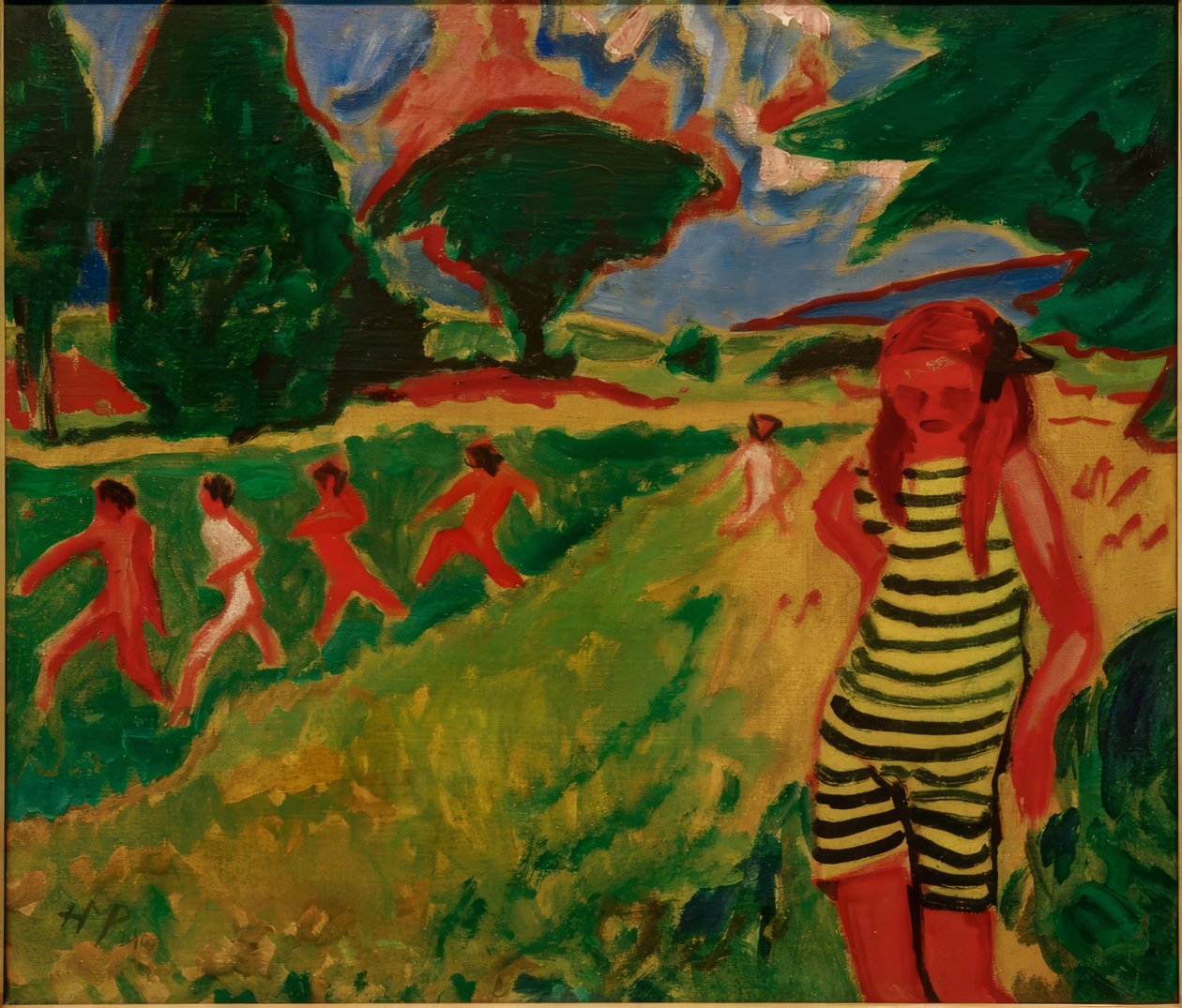 Żółto-czarna koszulka autorstwa Max Pechstein