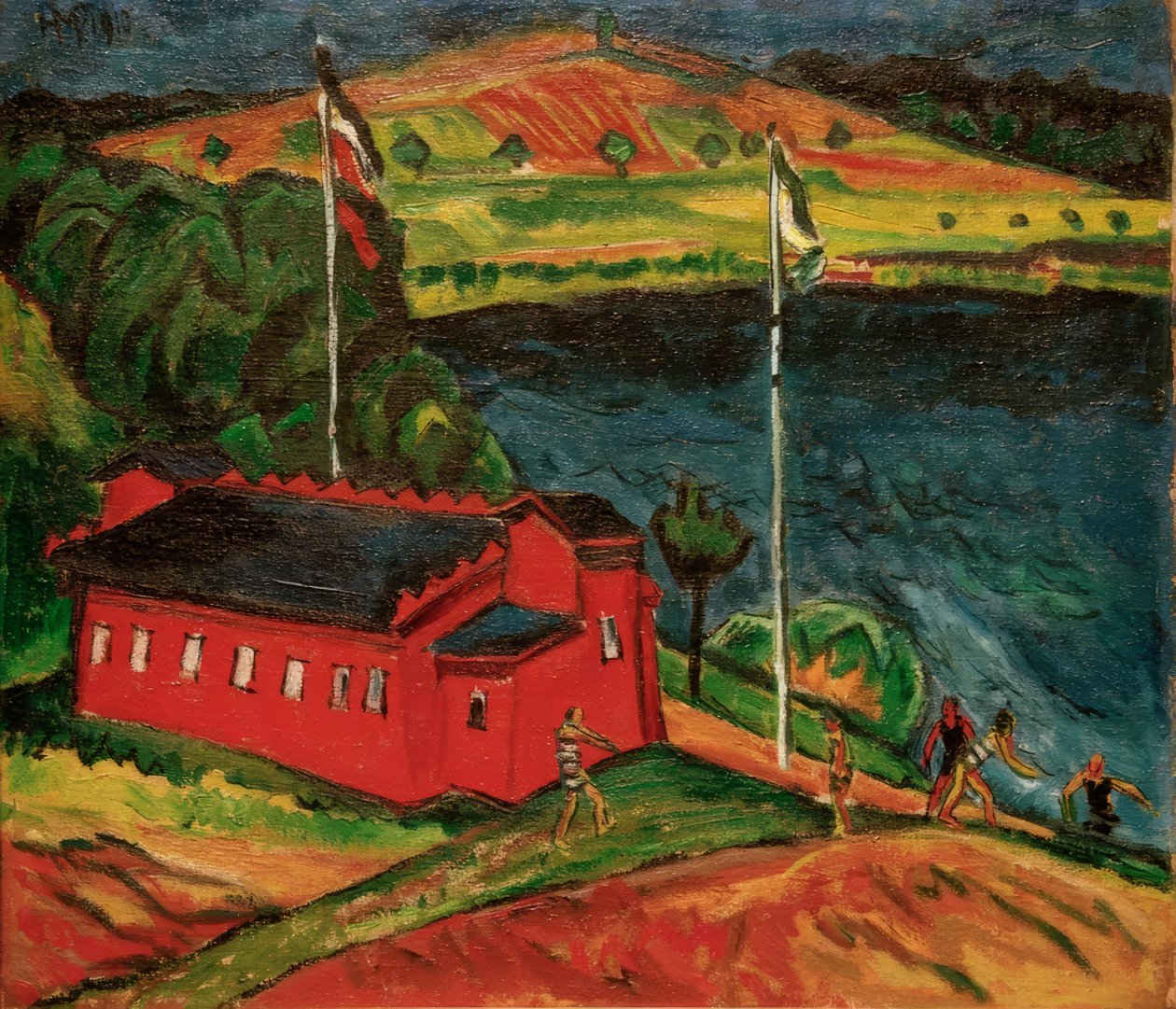 Czerwona łaźnia autorstwa Max Pechstein