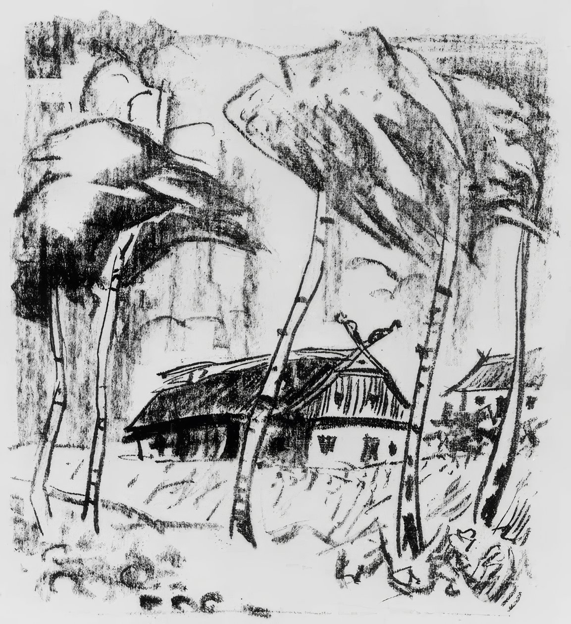 Gospodarstwo za brzozami autorstwa Max Pechstein