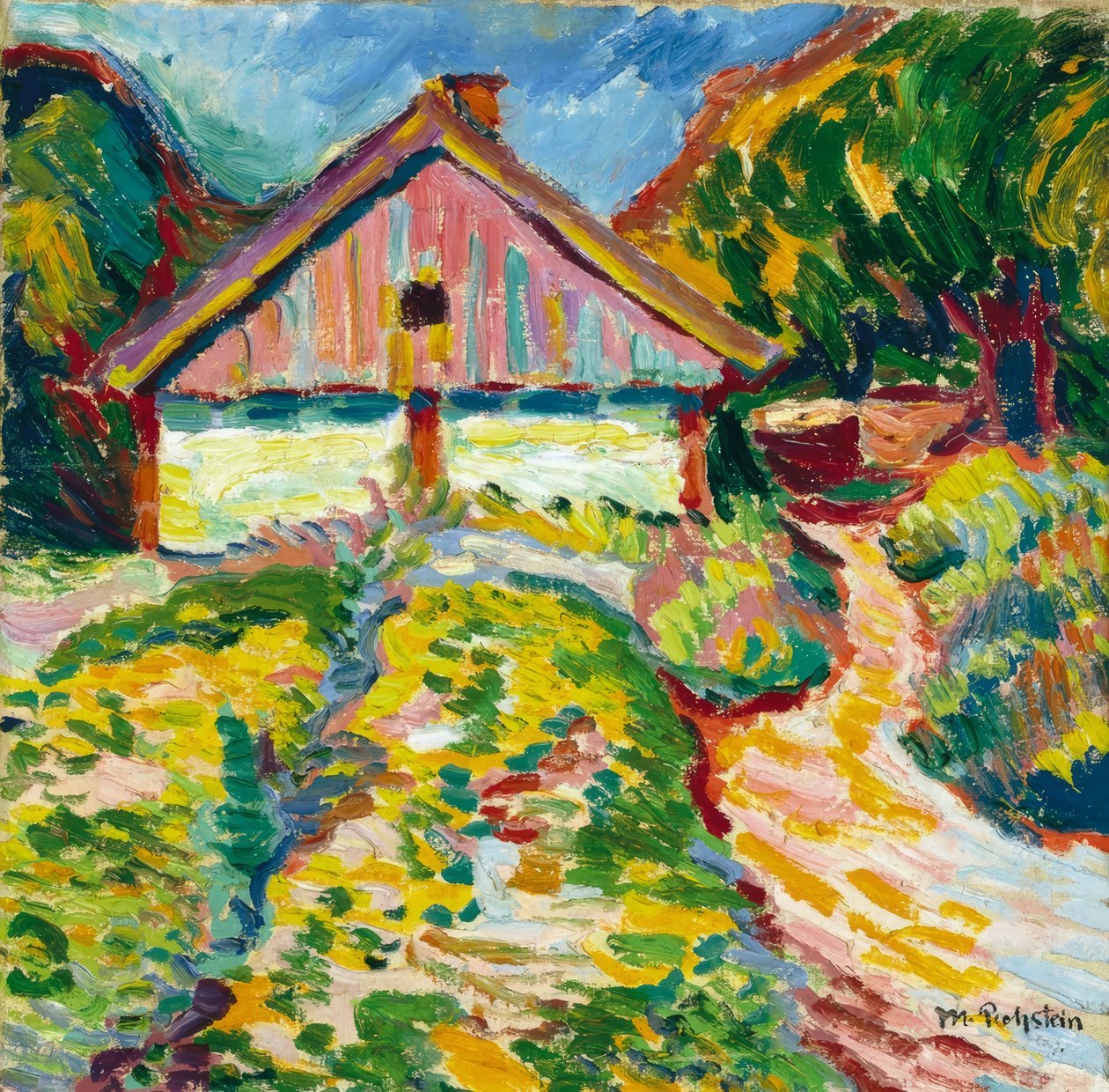 Dom na Mierzei Kurowskiej autorstwa Max Pechstein