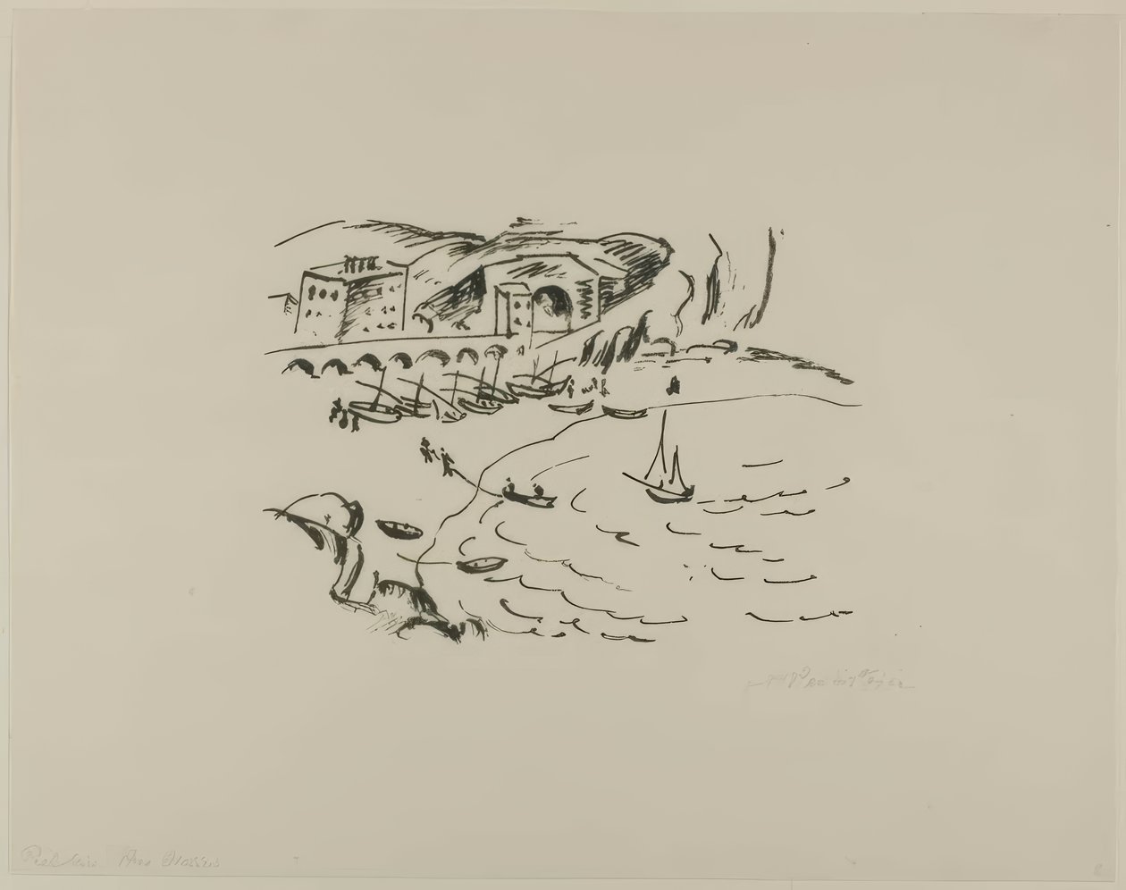 Zatoka Monte Rosso, ze zdjęć z podróży: Włochy – Morza Południowe autorstwa Max Pechstein