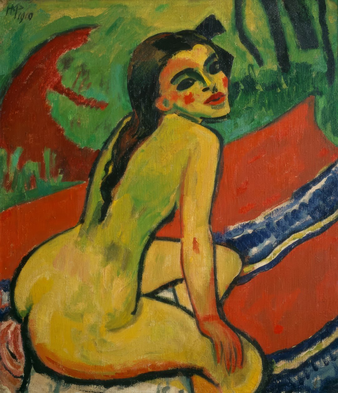 Siedząca naga kobieta autorstwa Max Pechstein