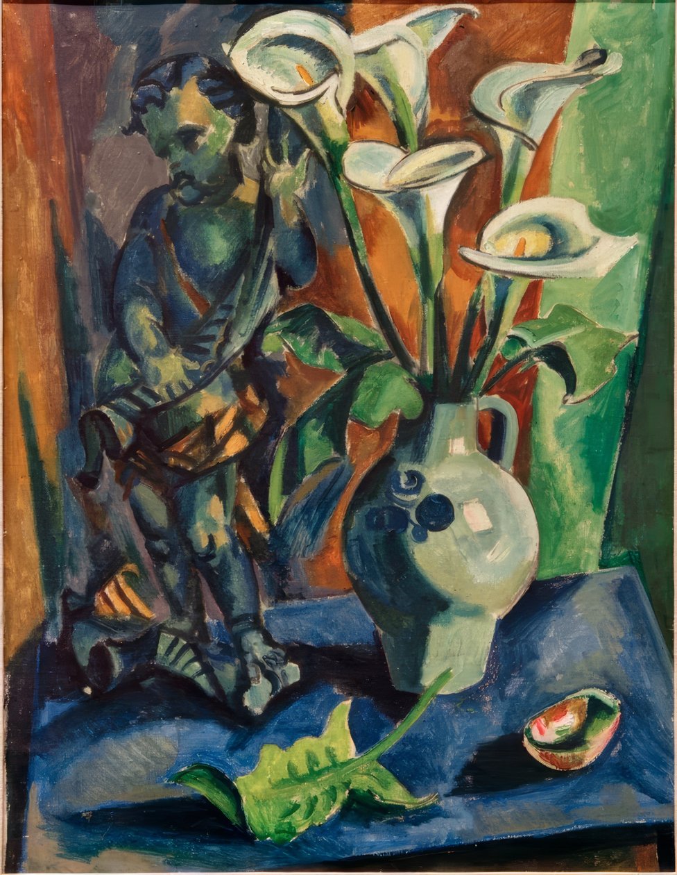 Martwa natura z putto i callą autorstwa Max Pechstein