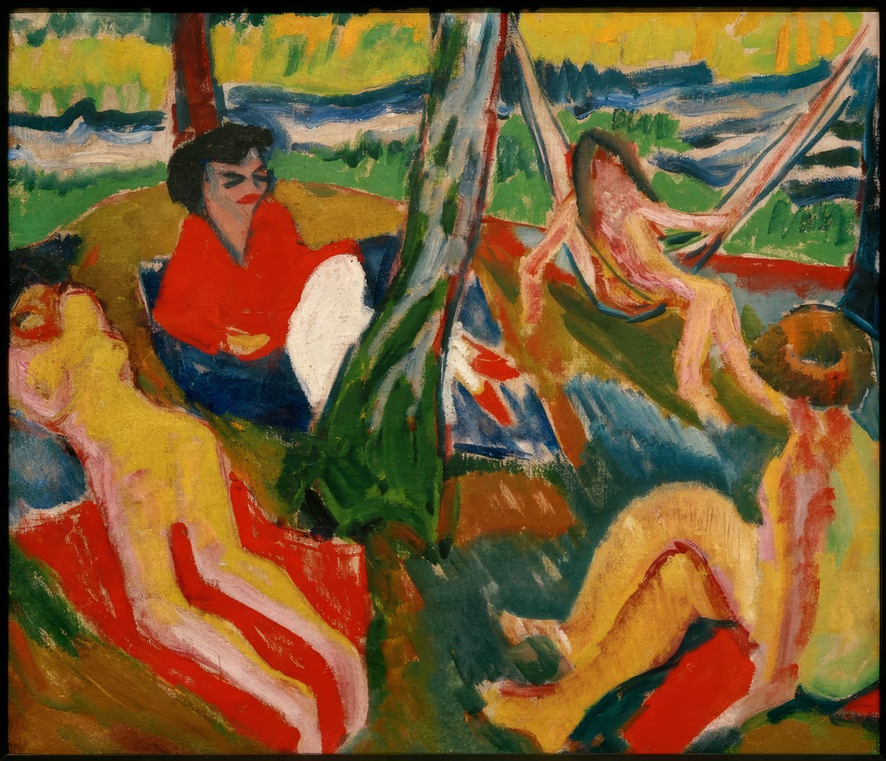 Scena w lesie autorstwa Max Pechstein