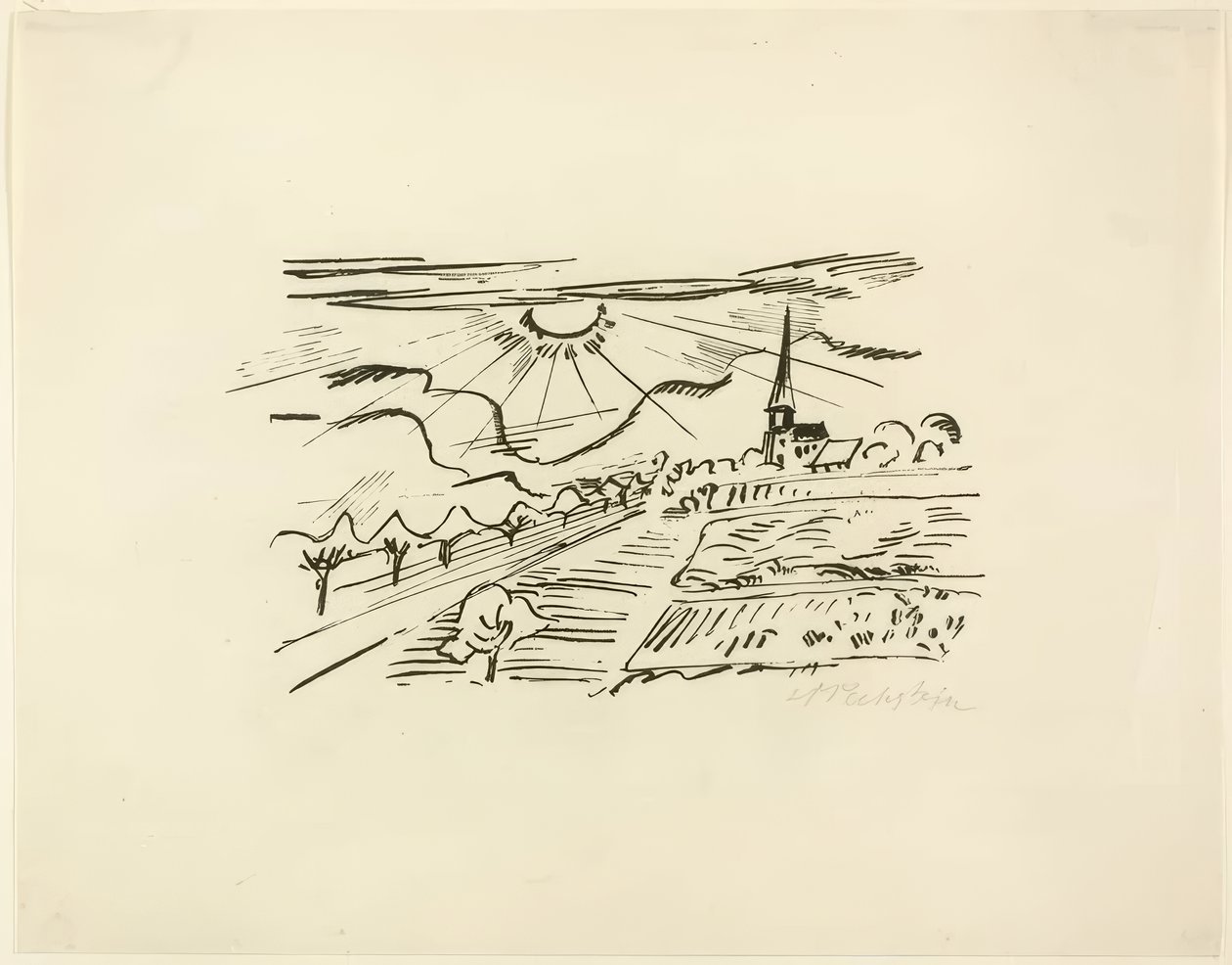 Turyngia, z serii „Zdjęcia z podróży: Włochy – Morza Południowe” autorstwa Max Pechstein