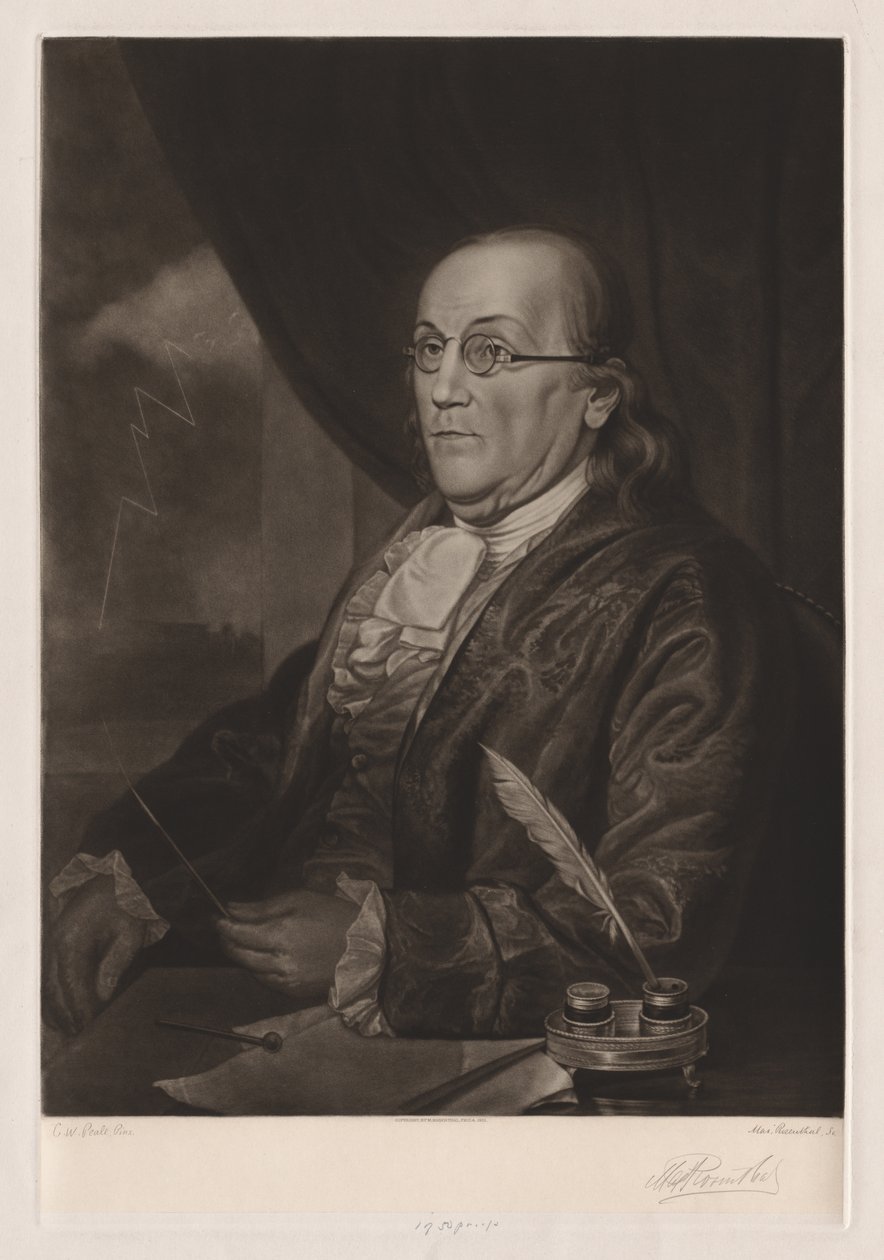 Benjamin Franklin autorstwa Max Rosenthal