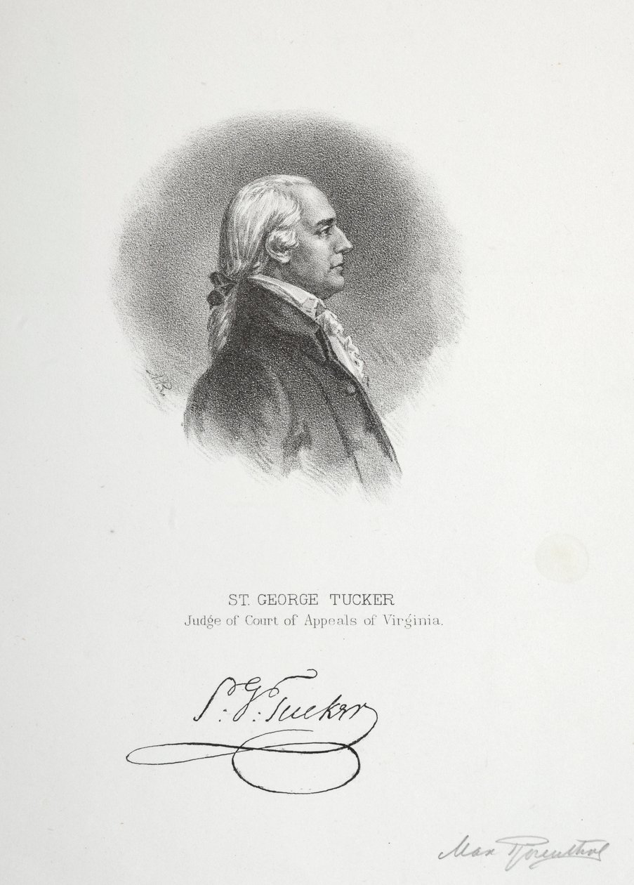 St. George Tucker, sędzia Sądu Apelacyjnego Wirginii autorstwa Max Rosenthal