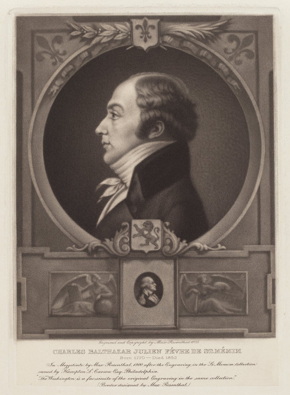 Charles Balthazar Julien Févret de Saint-Mémin autorstwa Max Rosenthal, after Charles B. J. Févret de Saint Mémin