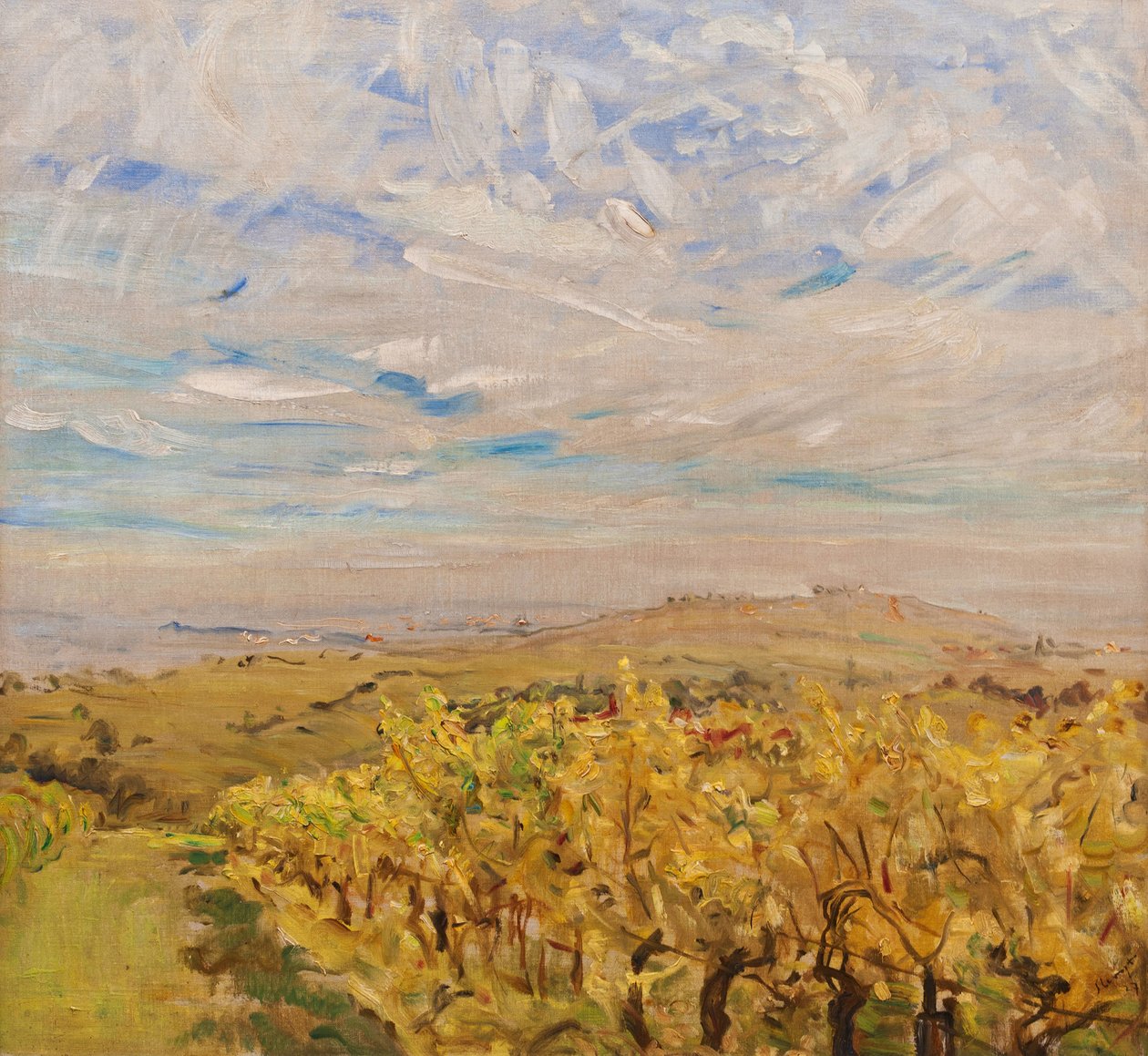 Wczesna jesień w Palatynacie. Winnice w pobliżu Neukastel, 1927 autorstwa Max Slevogt