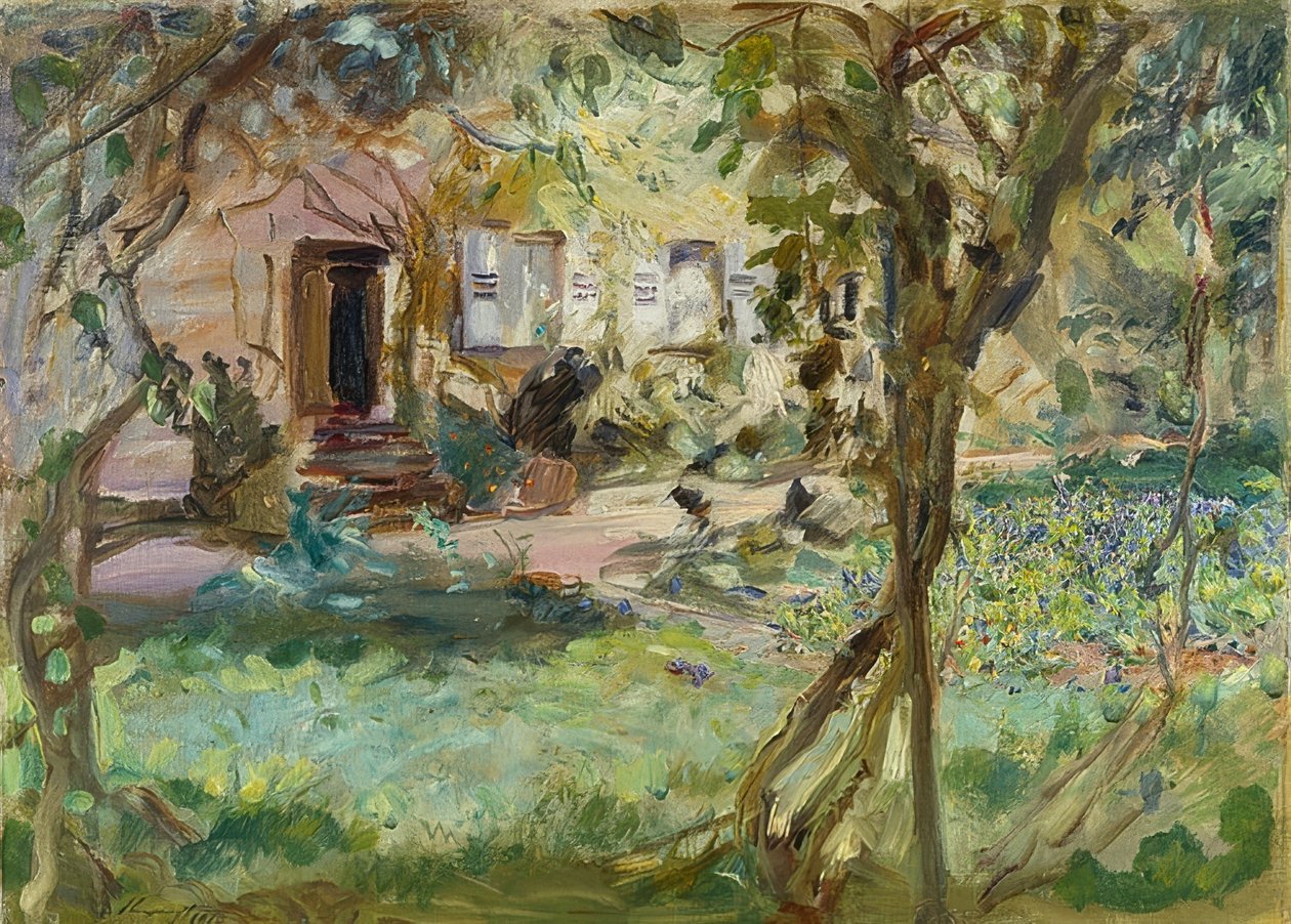 Ogród z bratkiem. 1914 autorstwa Max Slevogt