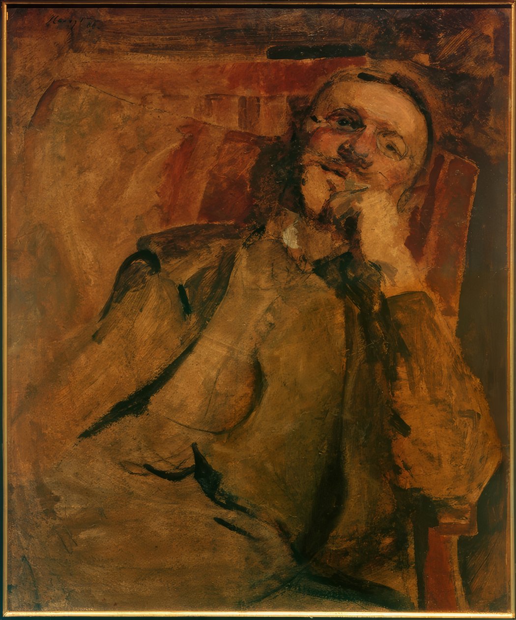 Autoportret na krześle autorstwa Max Slevogt