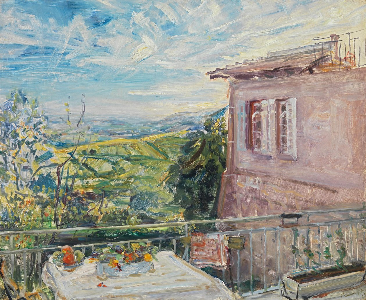 Taras w Neukastel autorstwa Max Slevogt