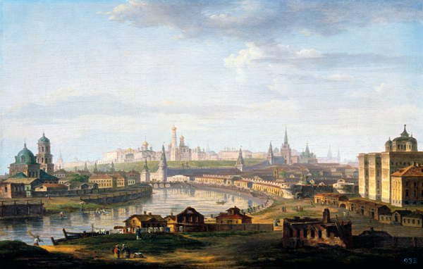 Widok Moskwy, 1819 autorstwa Maxim Nikiforovitsch Worobjeff