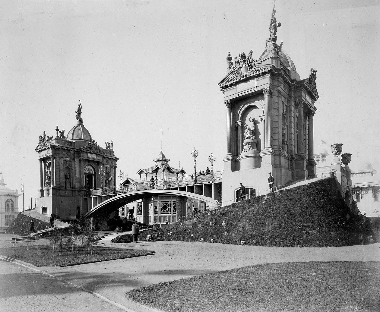 Most betonowy, Wystawa Ogólnorosyjska, Niżny Nowogród, Rosja, 1896 r. autorstwa Maxim Dmitriev