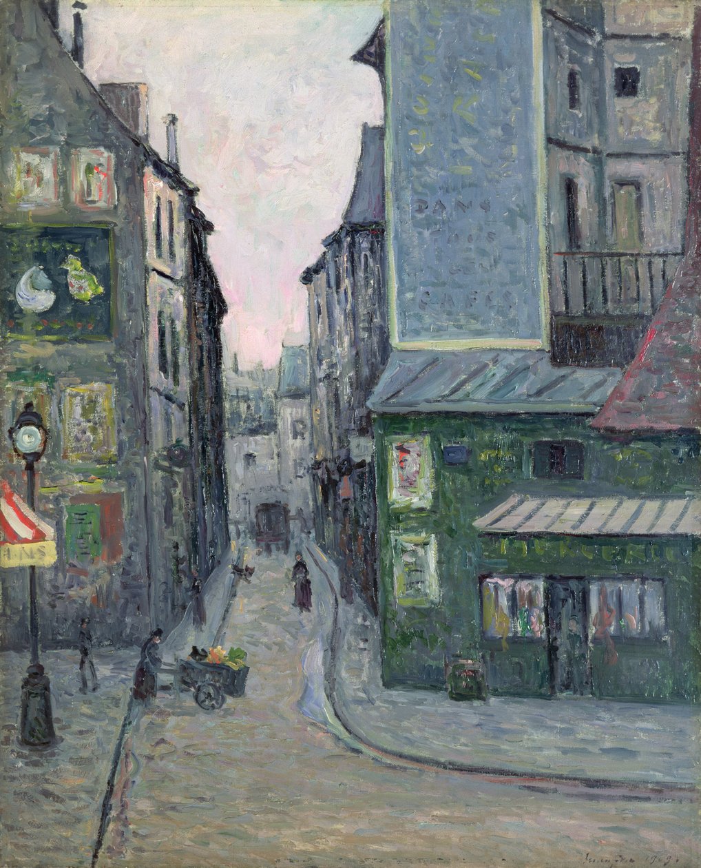 Place Saint Andre des Arts, Rue Suger, Paryż autorstwa Maxime Emile Louis Maufra