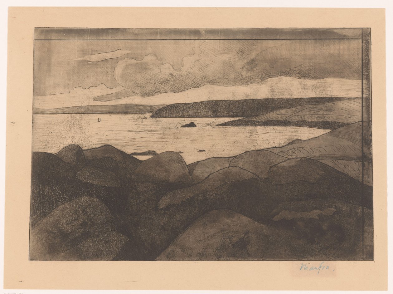 Wybrzeże Bretońskie autorstwa Maxime Camille Louis Maufra (attributed to)