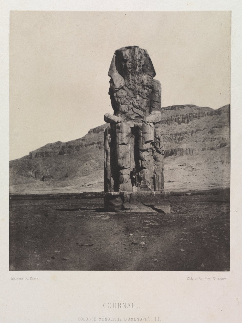 Kolosalny Monolit Amenhotepa III, Gurnah autorstwa Maxime Du Camp