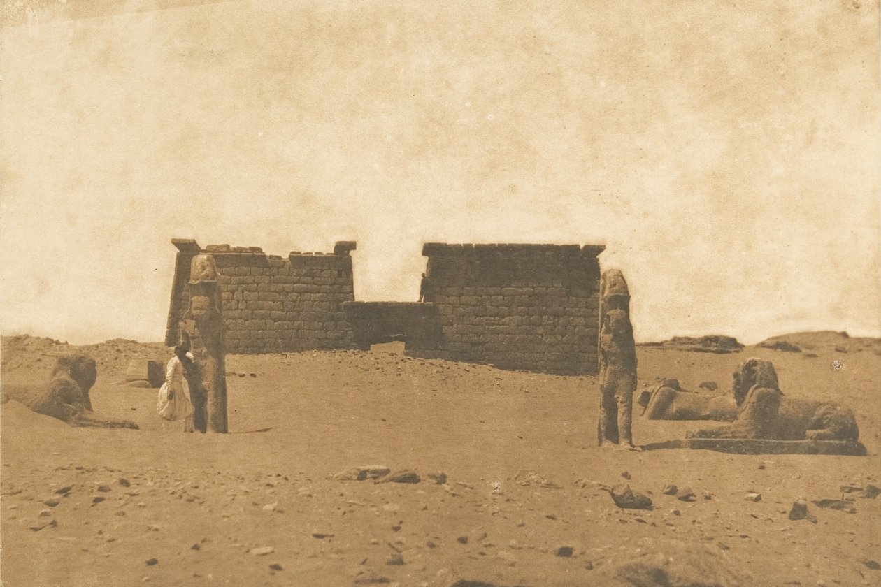 Dromos du Temple de Sébona, 3 kwietnia 1850. autorstwa Maxime Du Camp