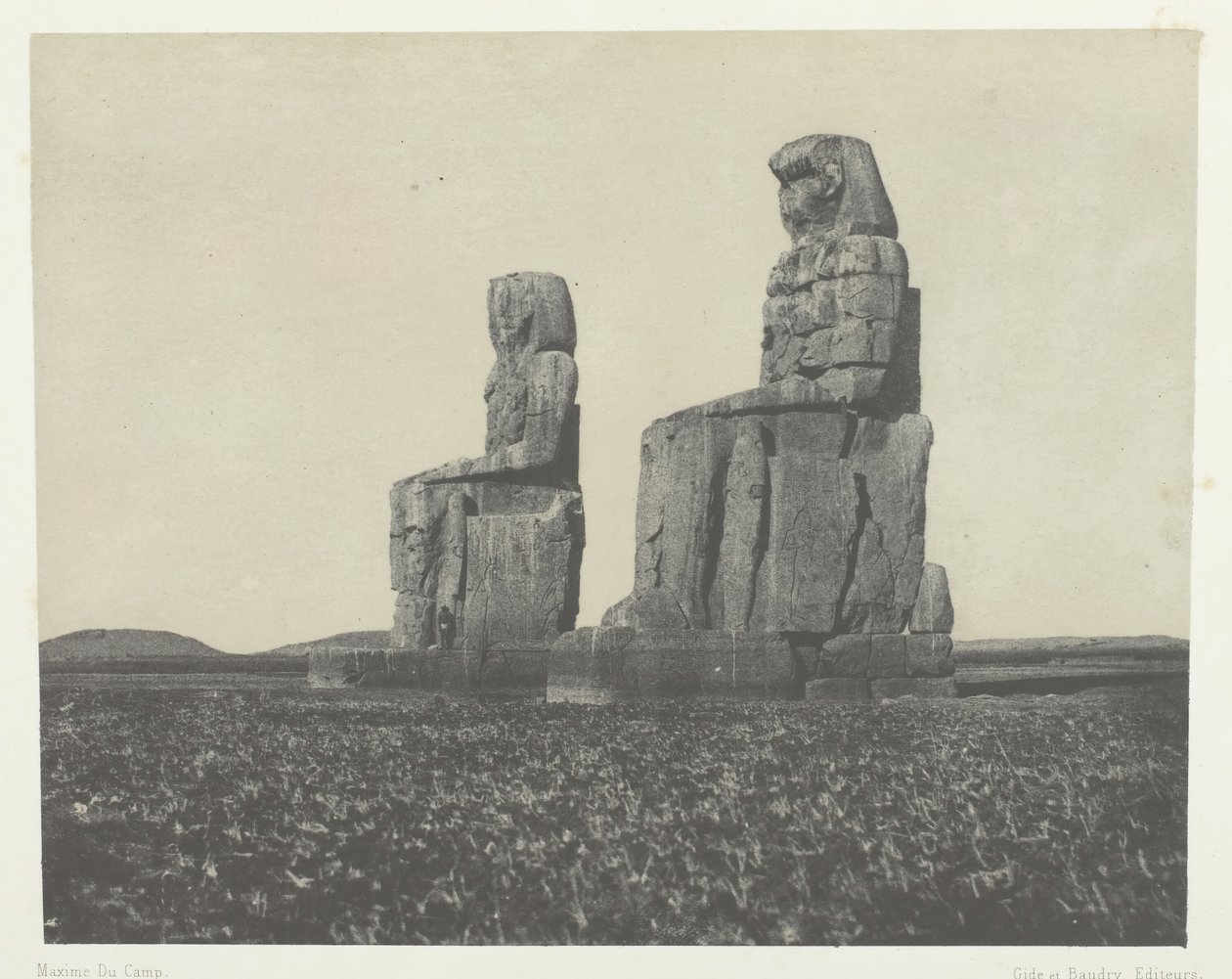 Gourna, Kolosy, Teby, 184951, wydrukowane 1852. autorstwa Maxime Du Camp