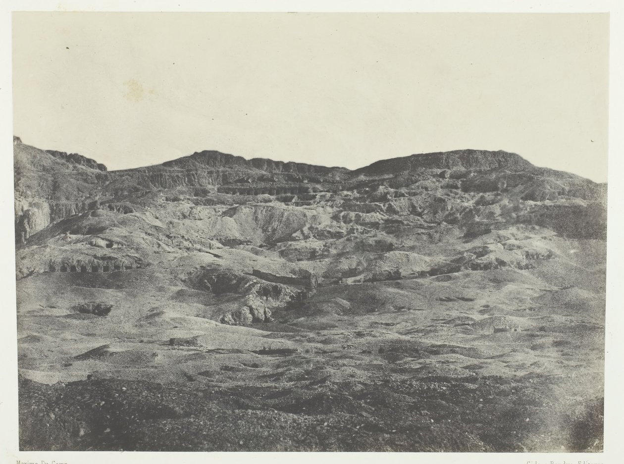 Gourna, Nekropolia Tebska, Teby, 184951, wydrukowany 1852. autorstwa Maxime Du Camp