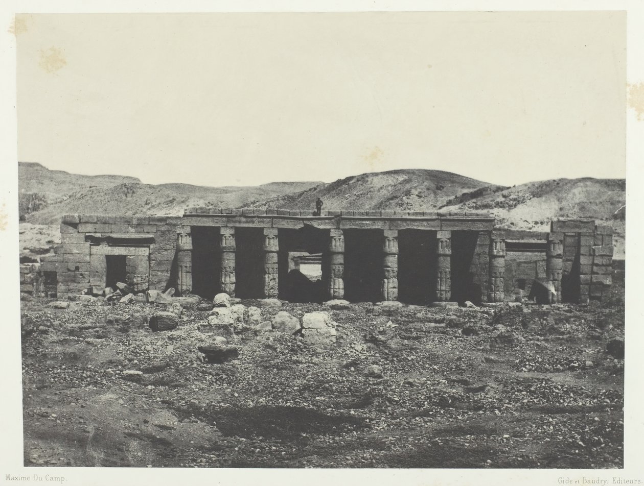 Gourna, Pałac Menefty I, Teby, 184951, wydrukowany 1852. autorstwa Maxime Du Camp