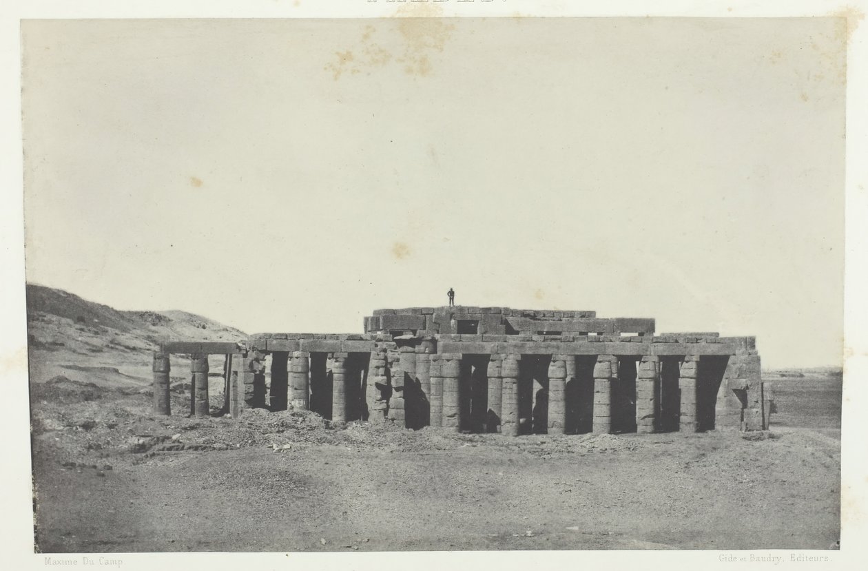 Gourna, Grób Osymandiasza, Teby, 184951, wydrukowany 1852. autorstwa Maxime Du Camp