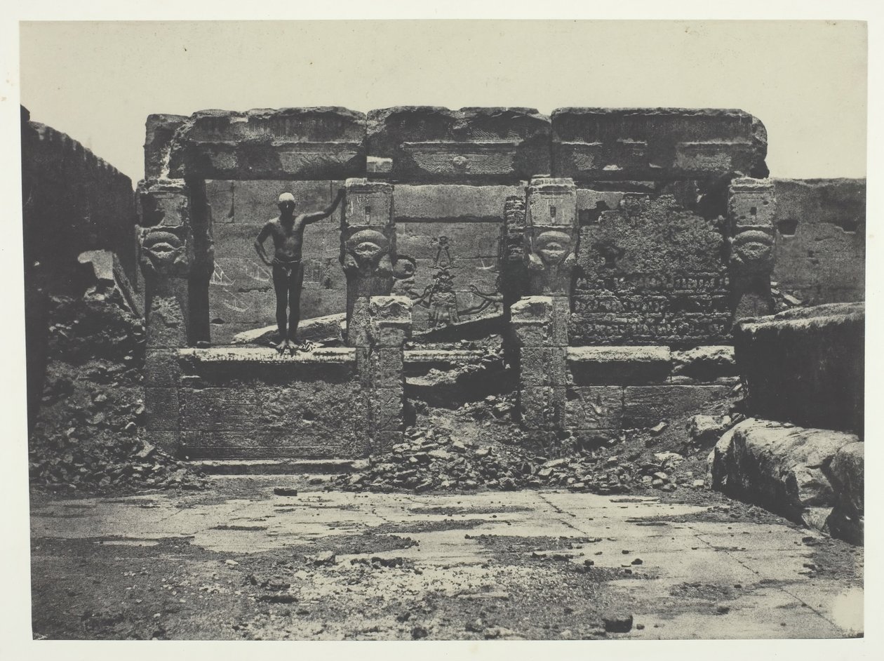 Wielka Świątynia Dendera Teutyres, Górny Egipt, 184951, wydrukowany 1852. autorstwa Maxime Du Camp