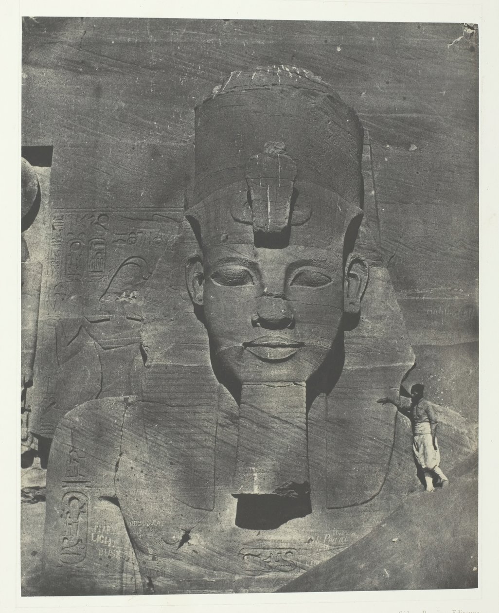Ibsamboul, Pochowany Medyczny Kolos Speos z Phre Nubii, Palestyny ​​i Syrii, 184951, wydrukowany 1852 autorstwa Maxime Du Camp