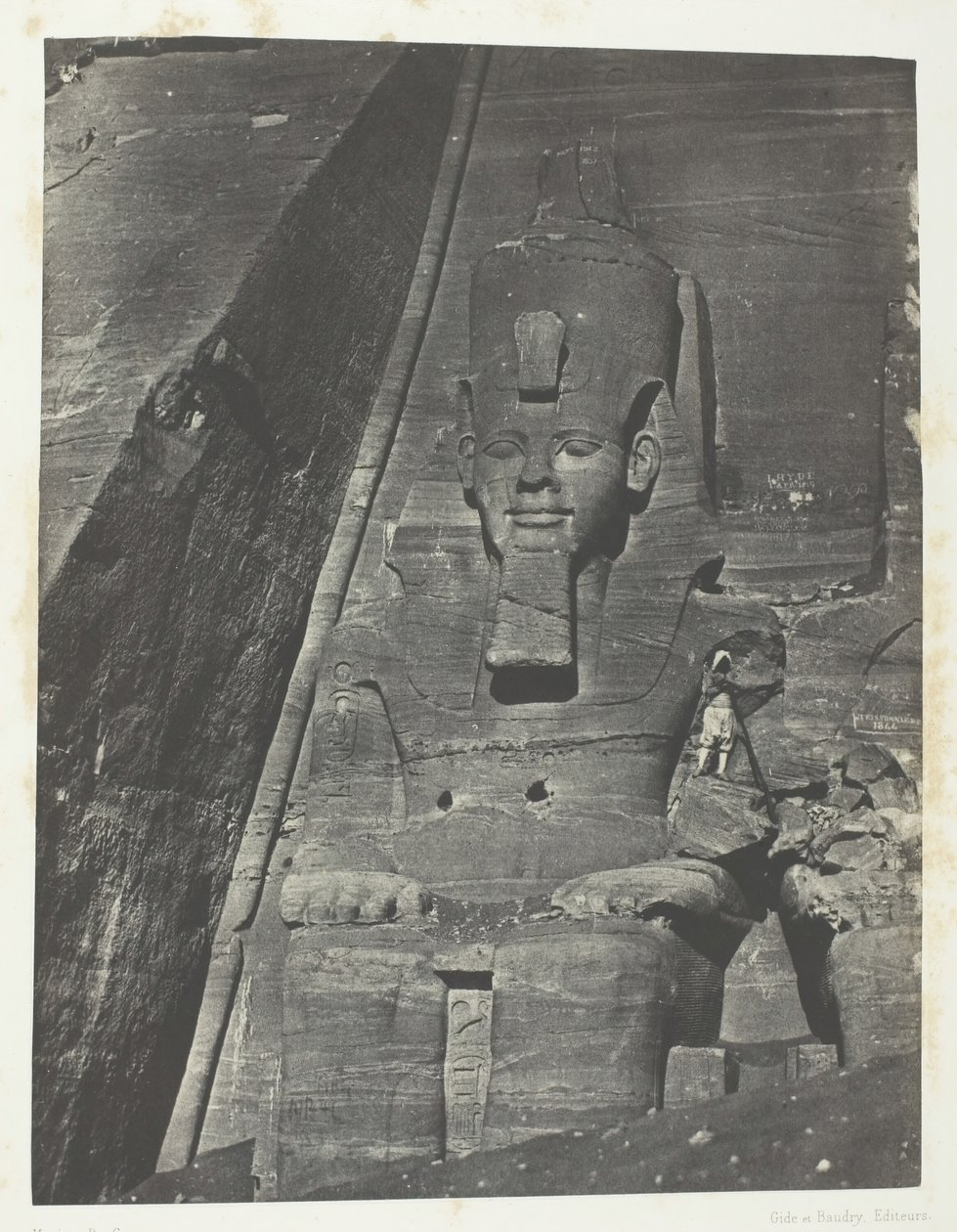 Ibsamboul, Colosse Oriental Du Grand Spéos De Phrè, Nubia, 184951, wydrukowany 1852. autorstwa Maxime Du Camp